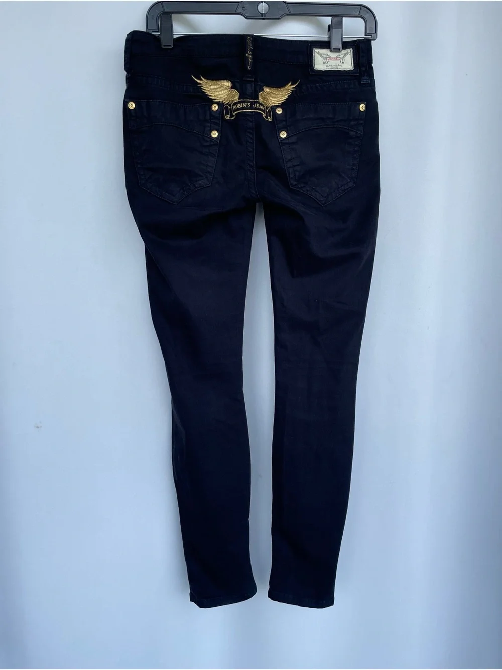 Robin's Jean Women's Black Skinny Jeans with Gold Hardware